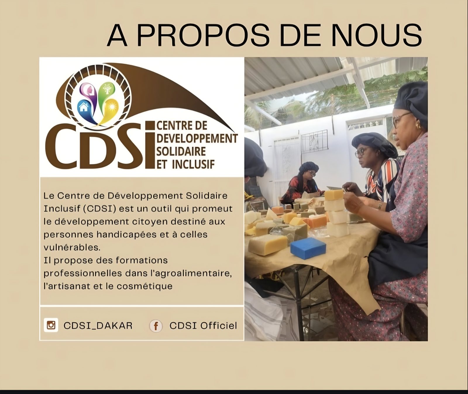 L'équipe du CDSI, Centre de Développement Solidaire et Inclusif à Dakar