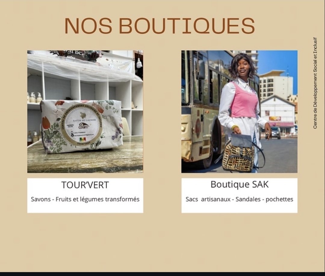 Les boutiques TOUR'VERT et SAK du CDSI